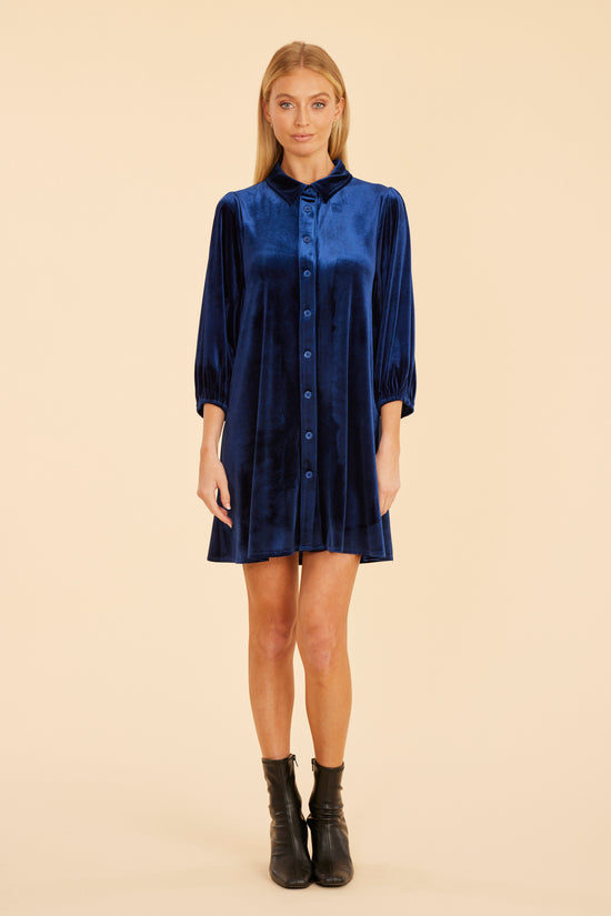 Velvet Puff Sleeve Dress