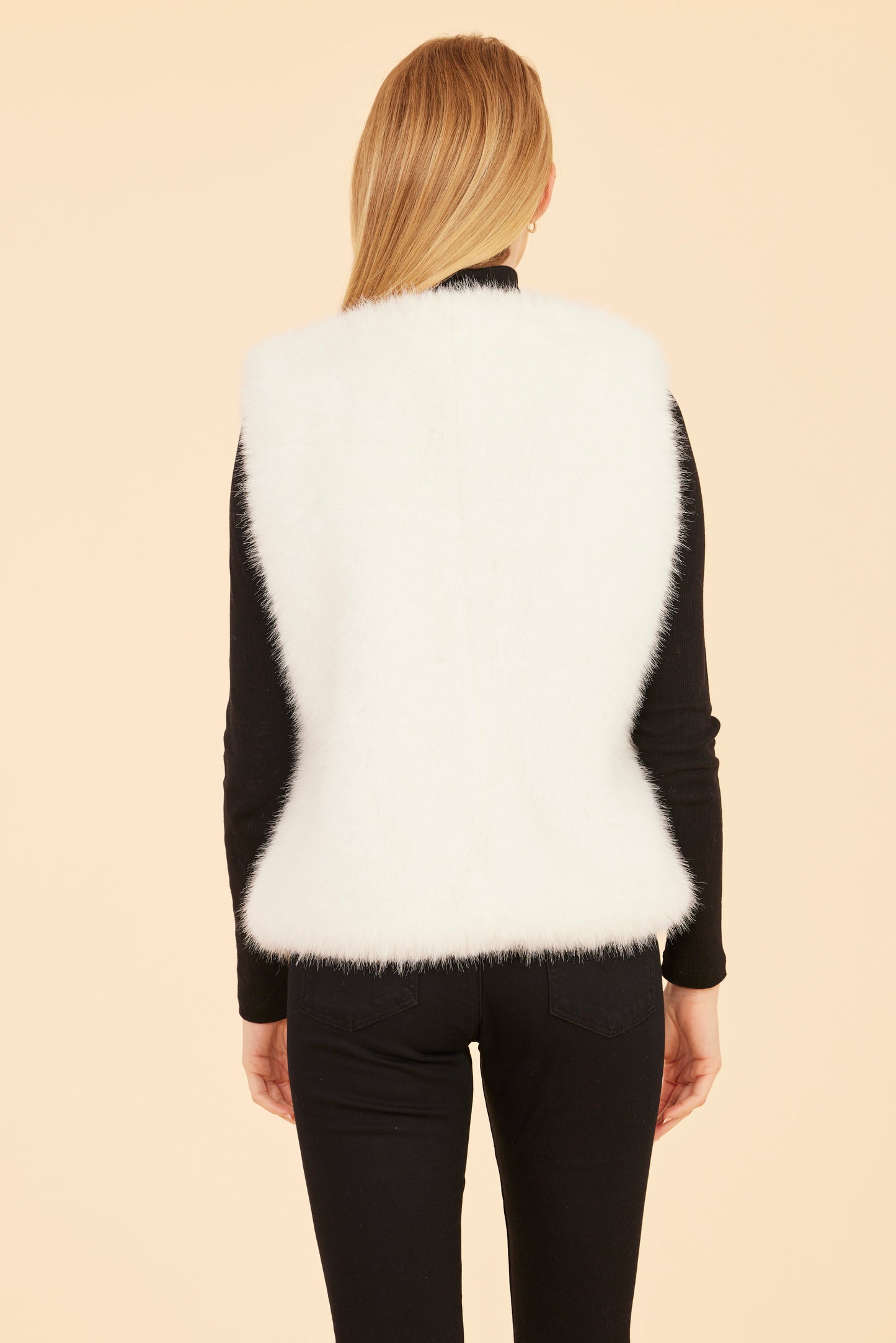 Faux Fur Lux Vegan Leather Trimmed Vest