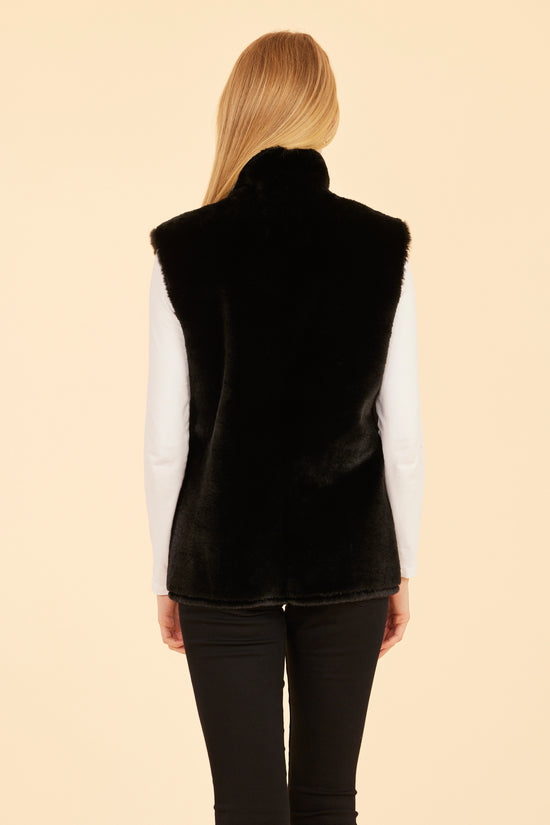 Faux Fur Reversible Plush Vest