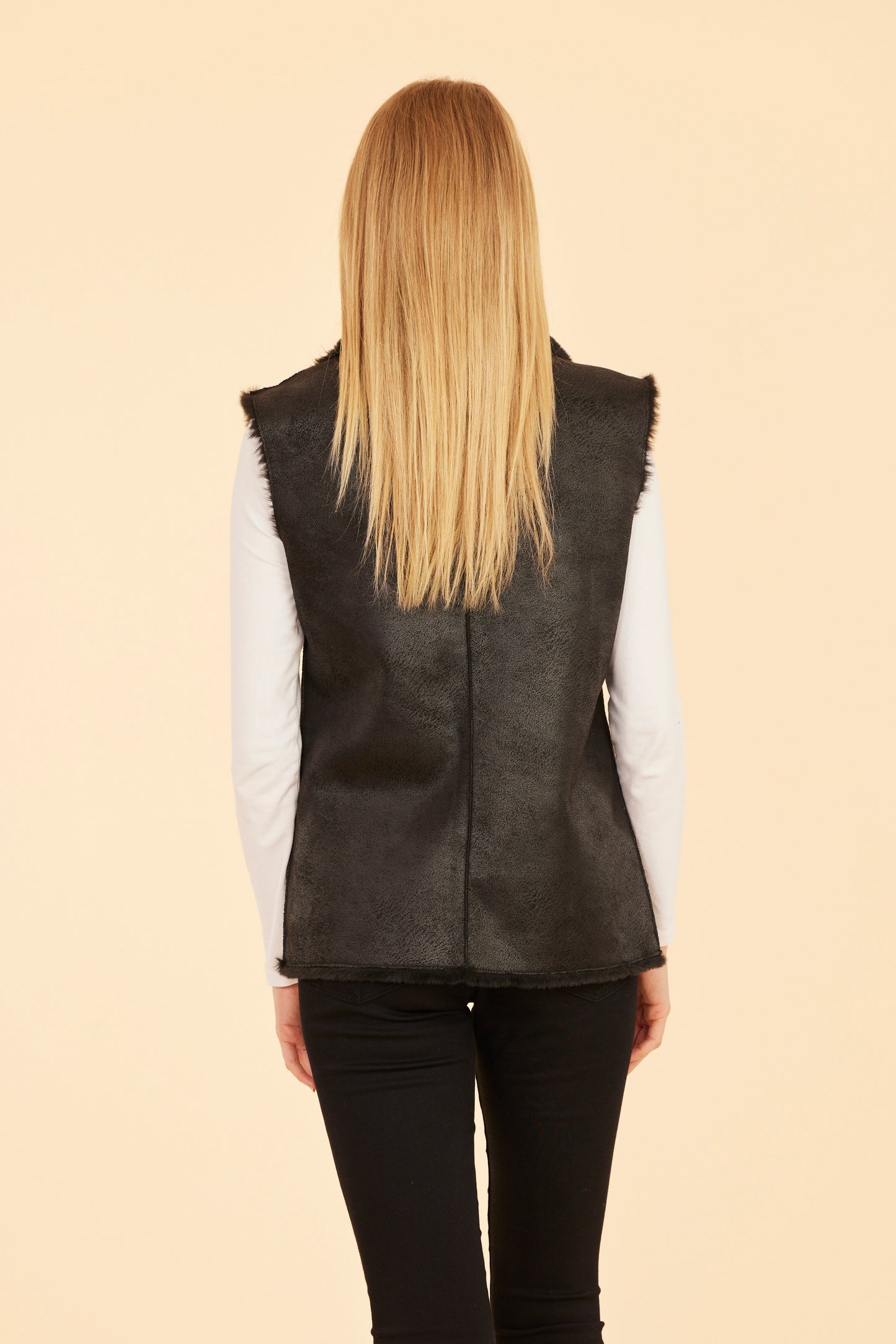 Faux Fur Reversible Plush Vest