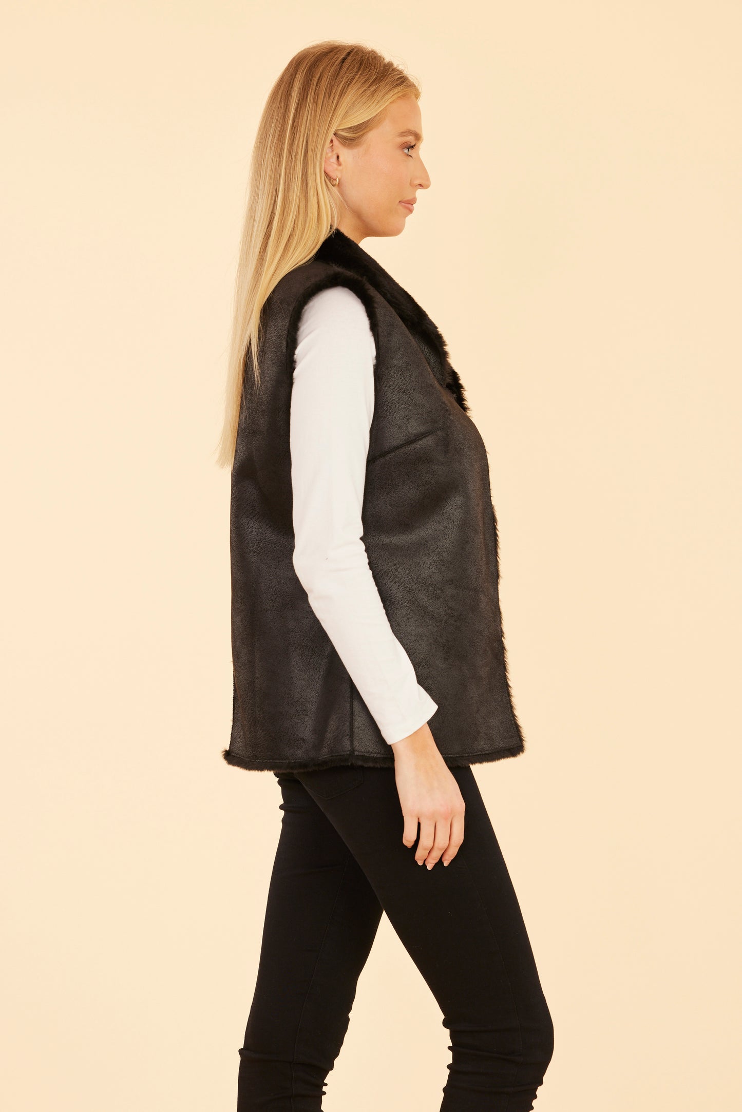 Faux Fur Reversible Plush Vest