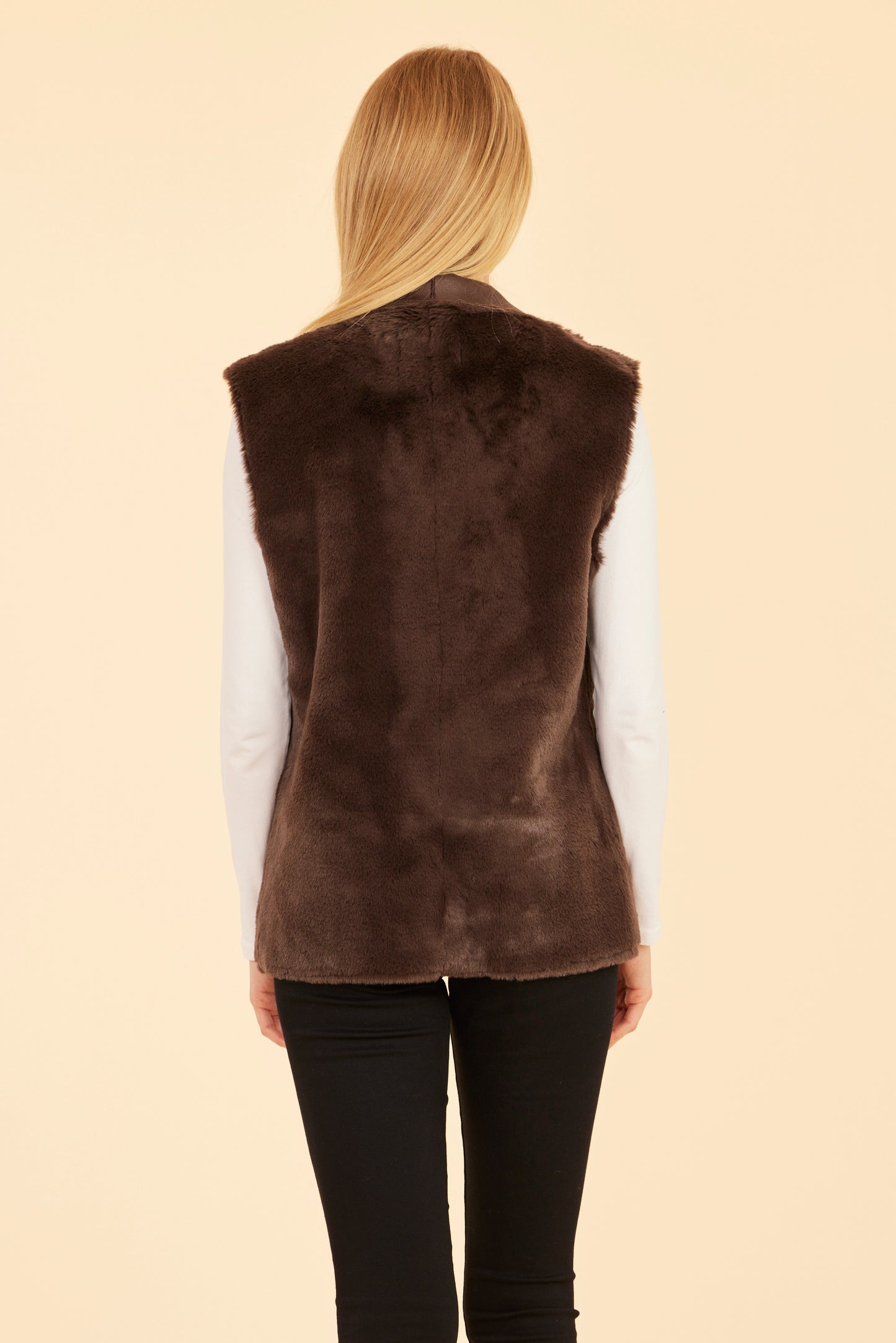 Faux Fur Reversible Plush Vest