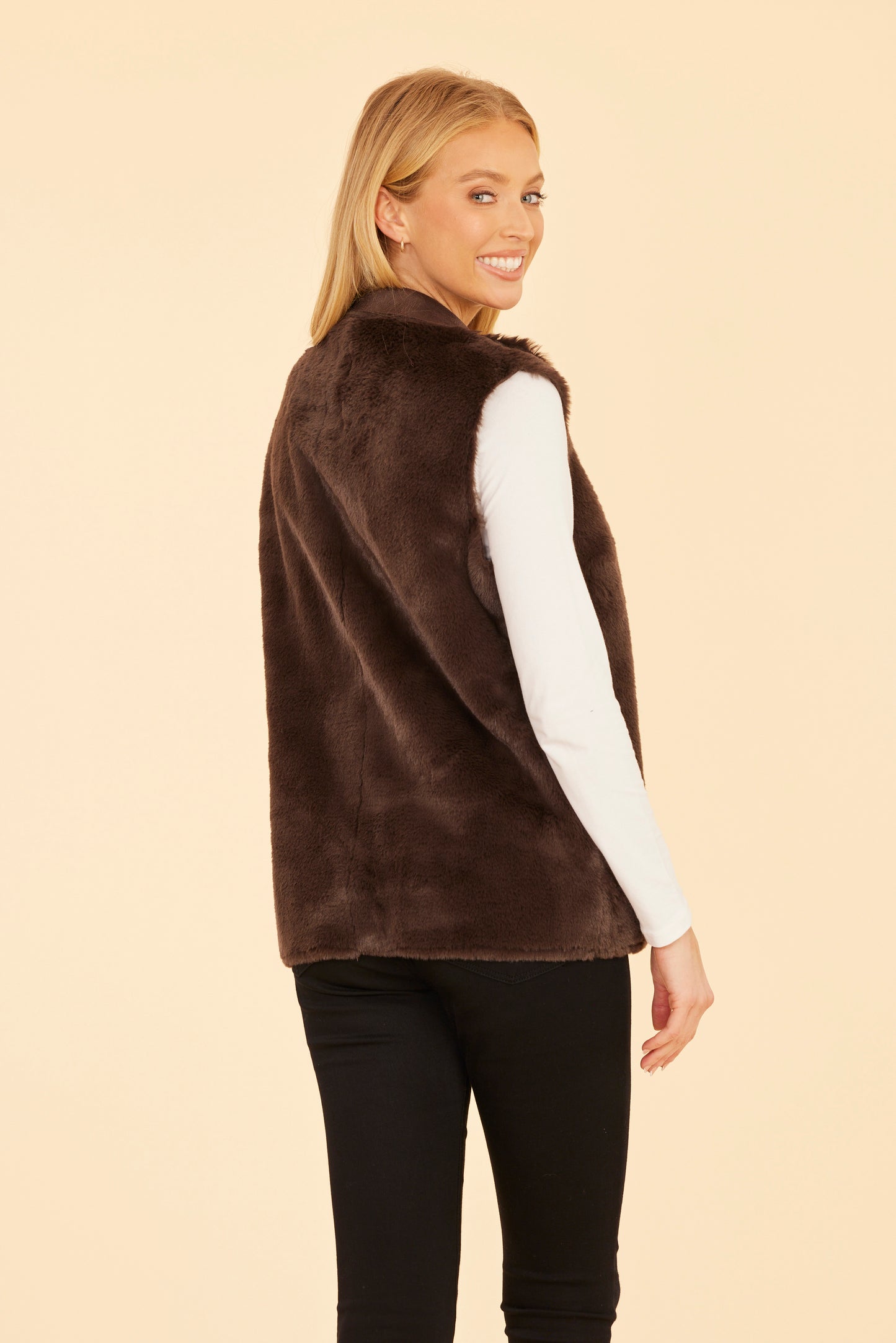 Faux Fur Reversible Plush Vest