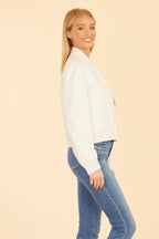Faux Leather Two Pocket Jacket