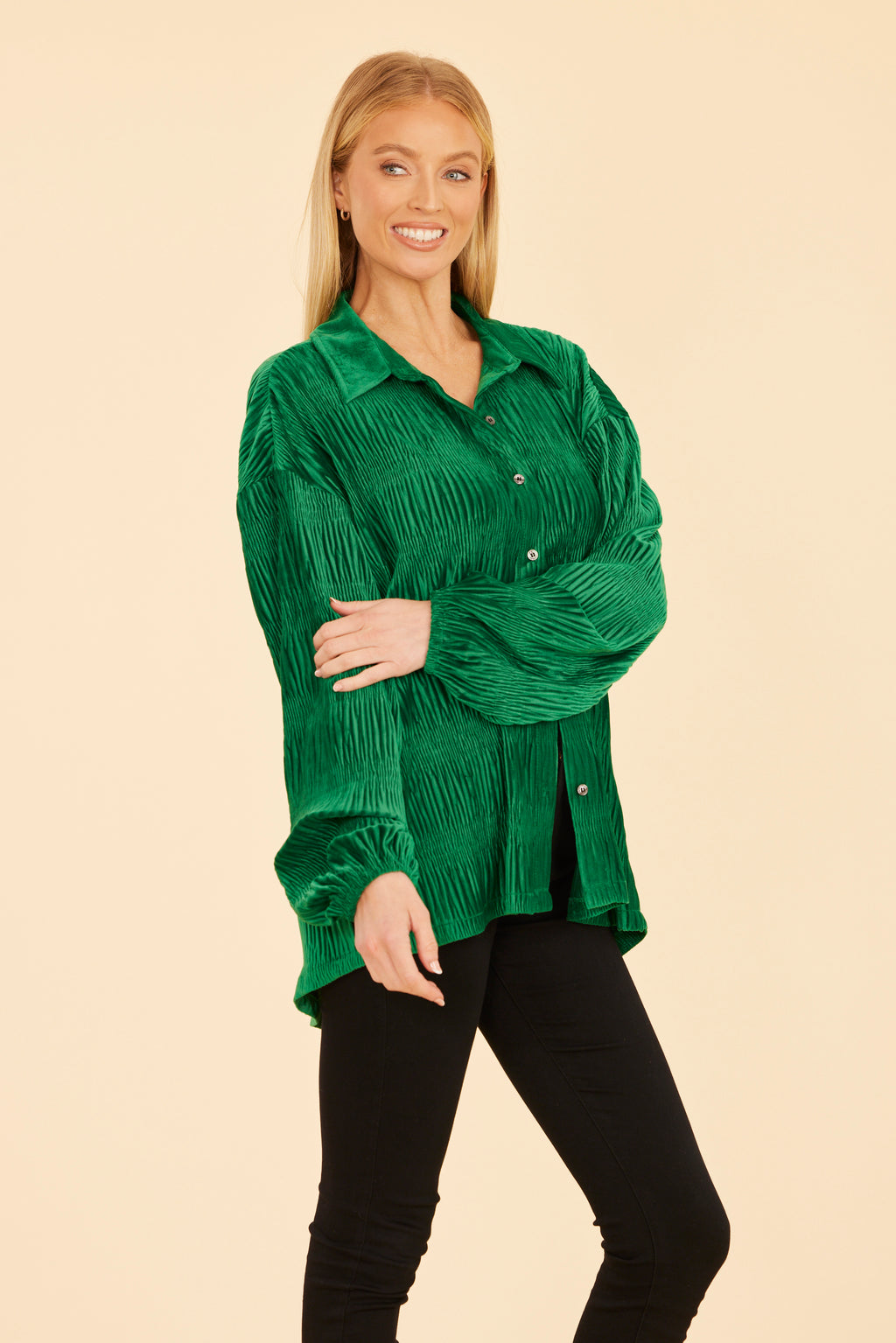 Velvet Long Sleeve Shirt