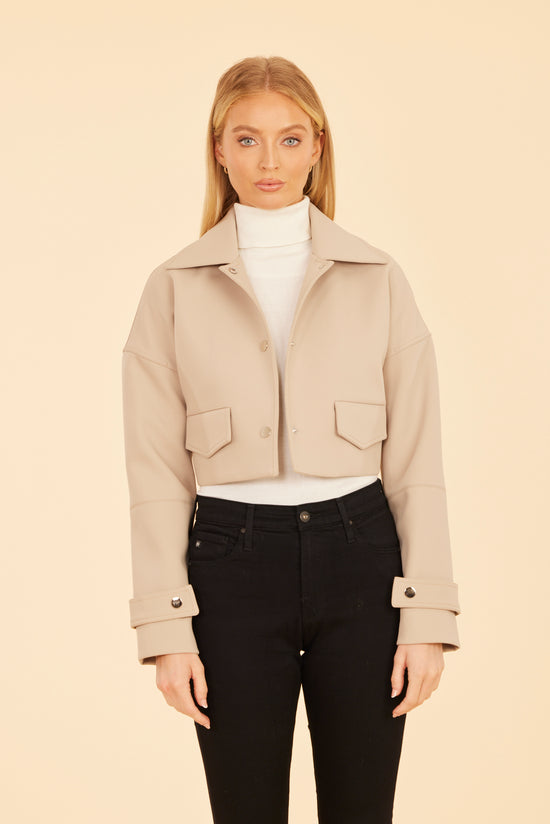 Cropped Neoprene Jacket