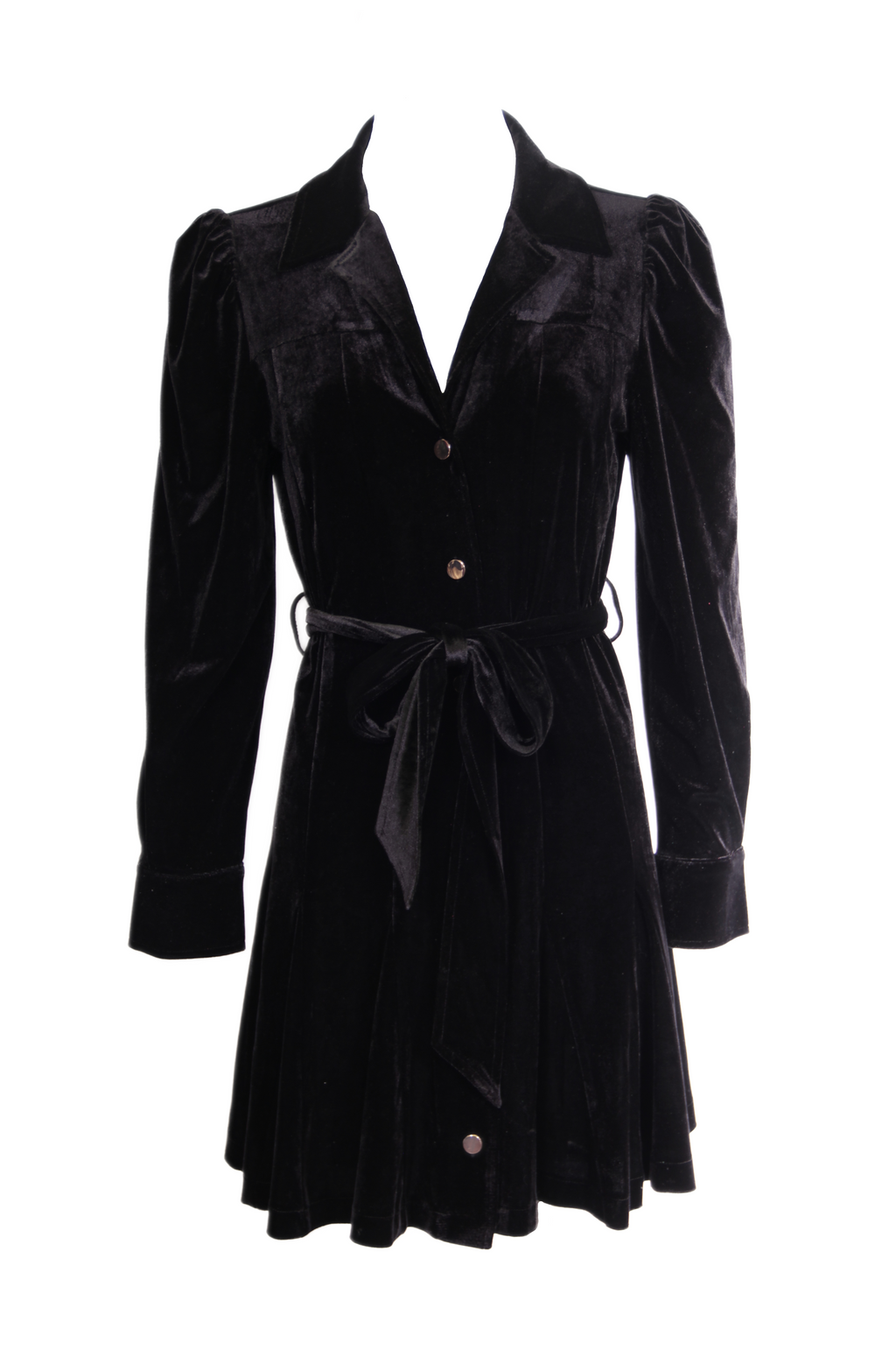 Velvet Belted Dress