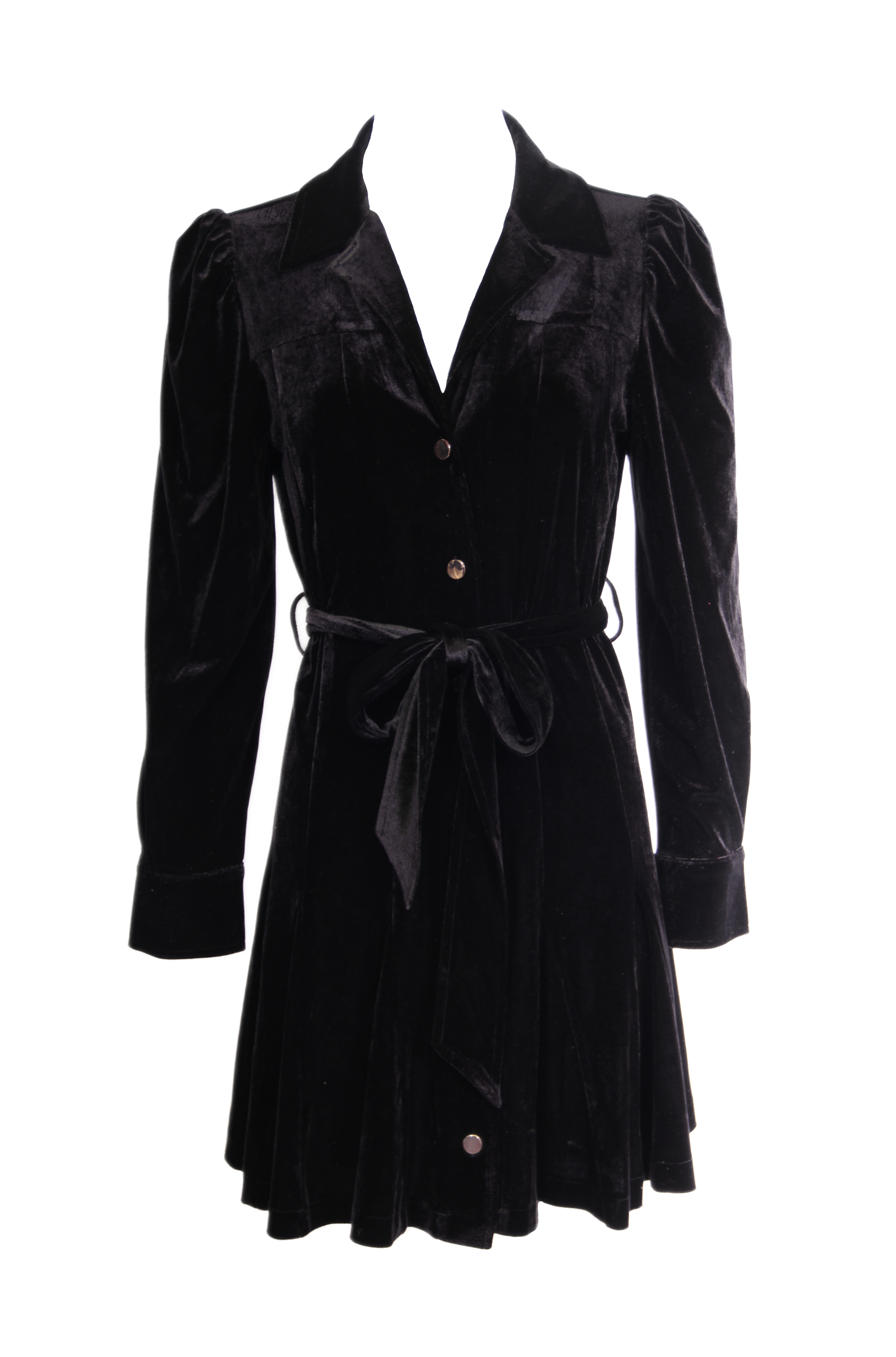 Velvet Belted Dress
