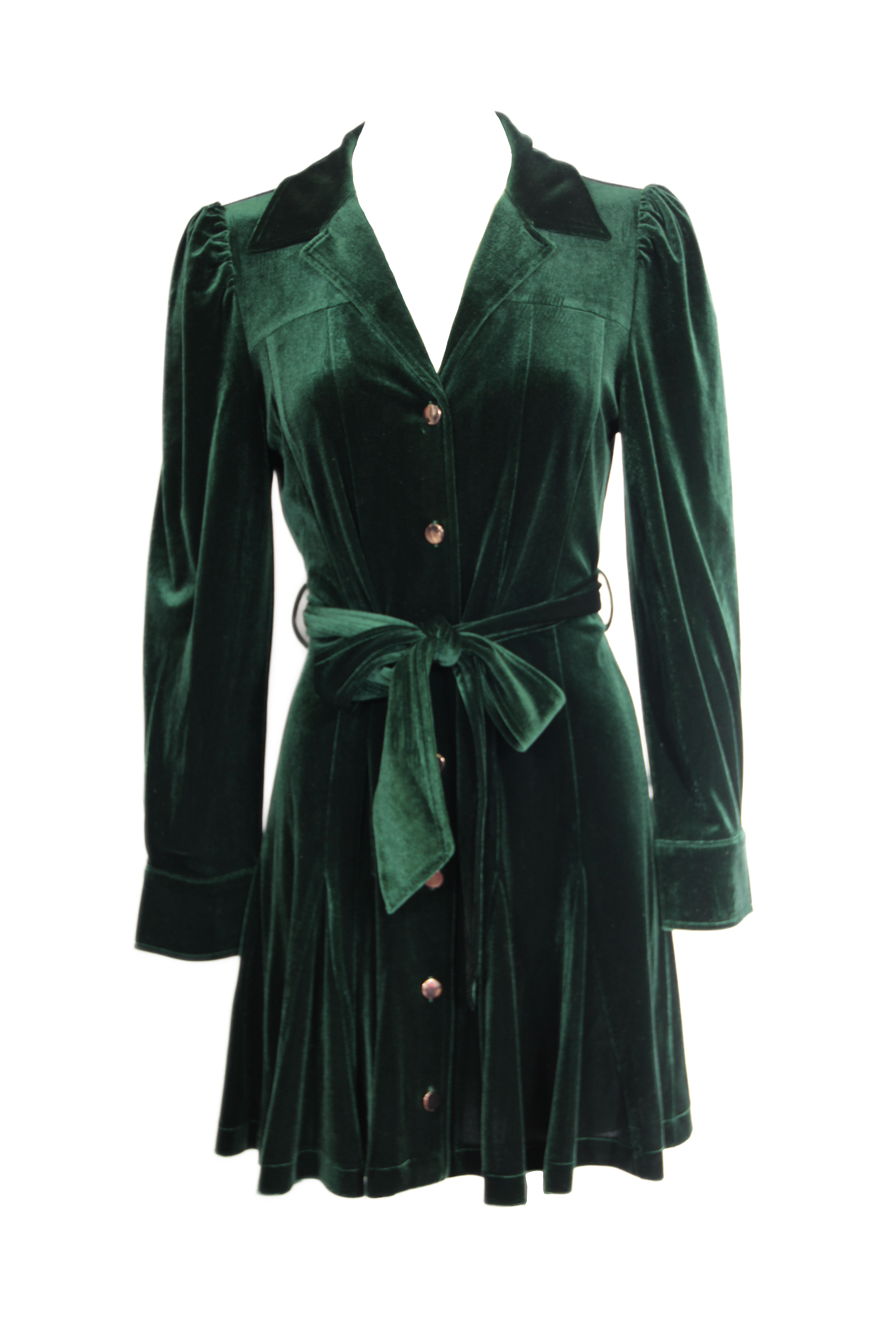 Velvet Belted Dress