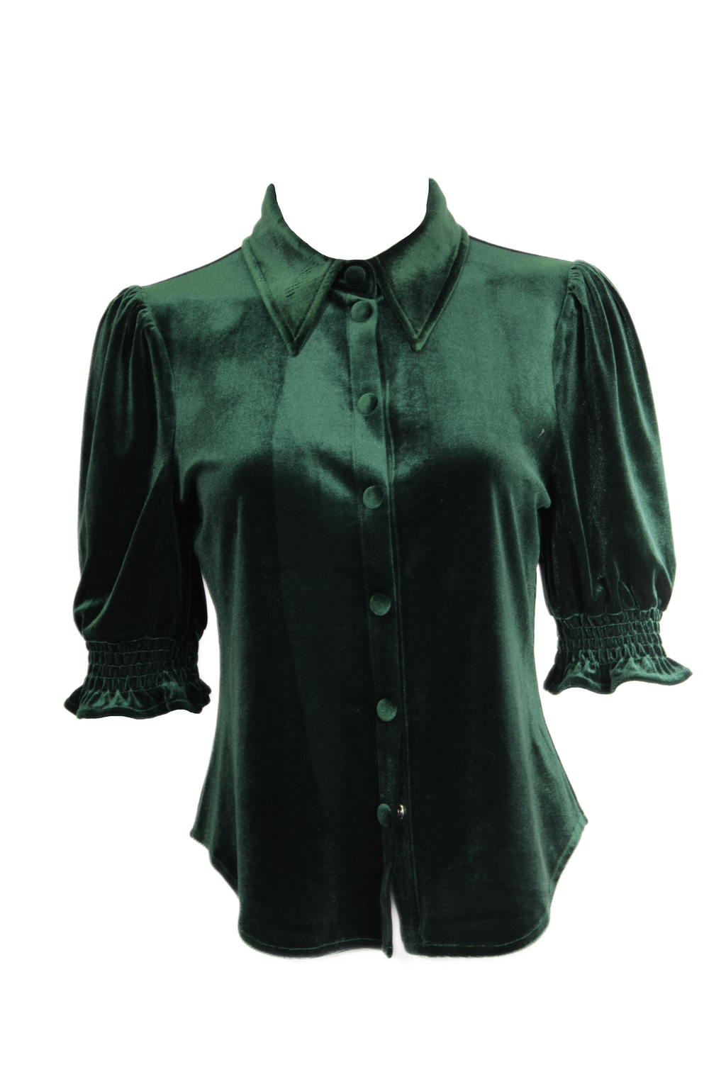 Velvet Elastic Cuff Top
