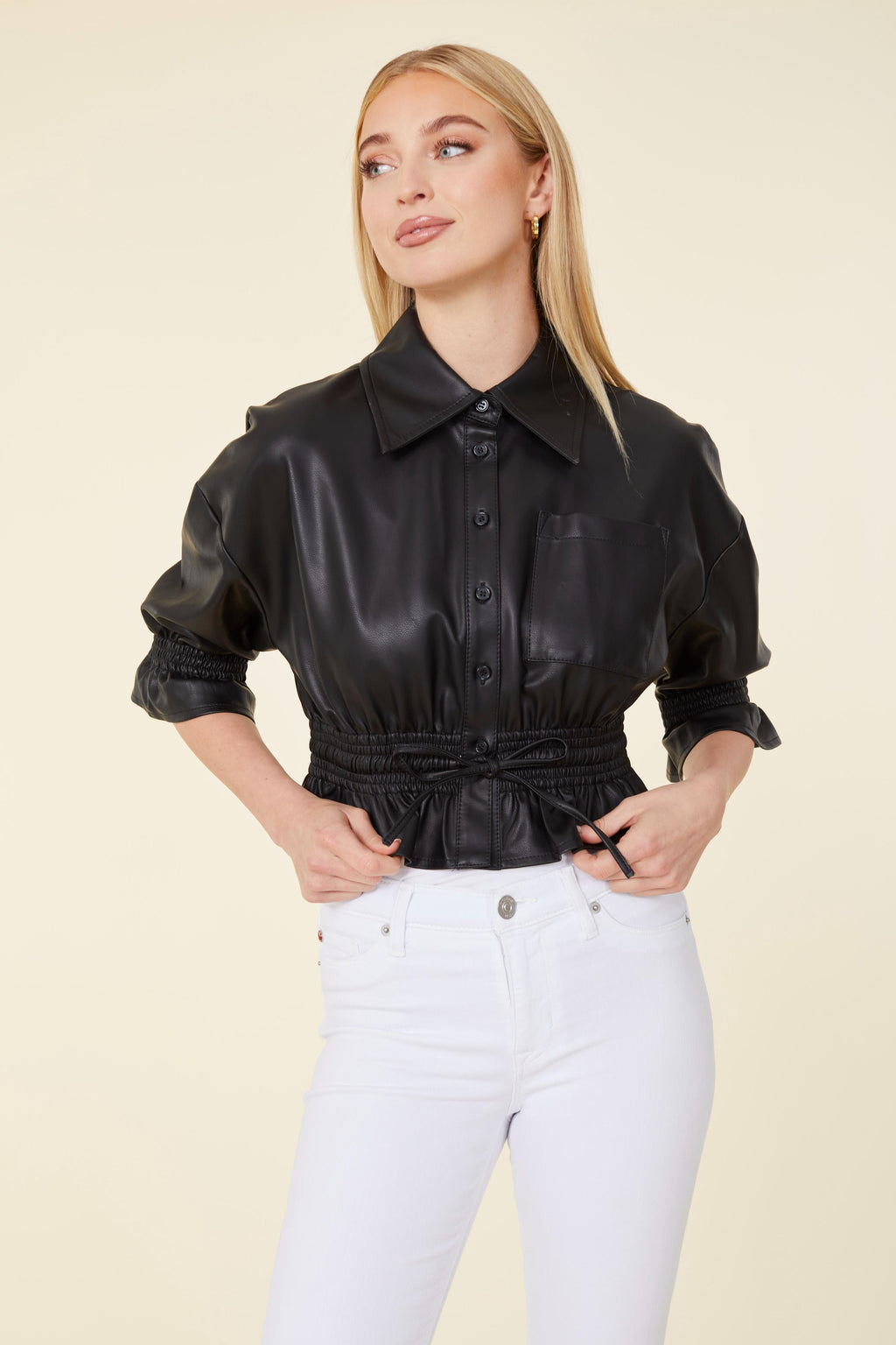 CLANE（クラネ）の「VEGAN LEATHER SHORT JACKET（その他