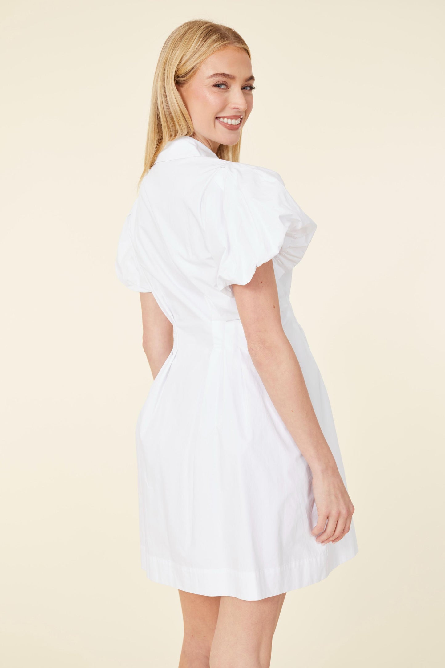 Poplin Statement Sleeve Dress