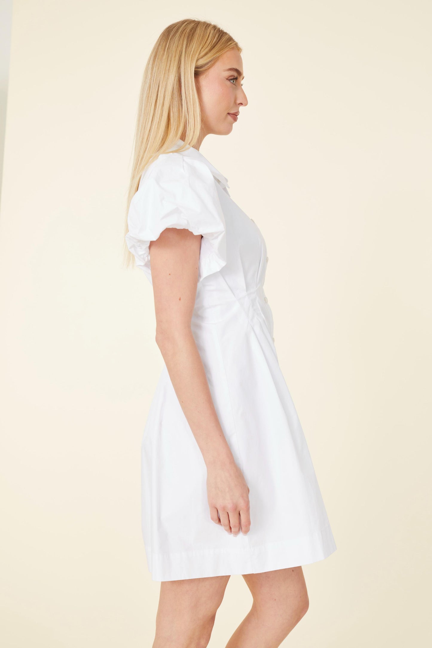 Poplin Statement Sleeve Dress