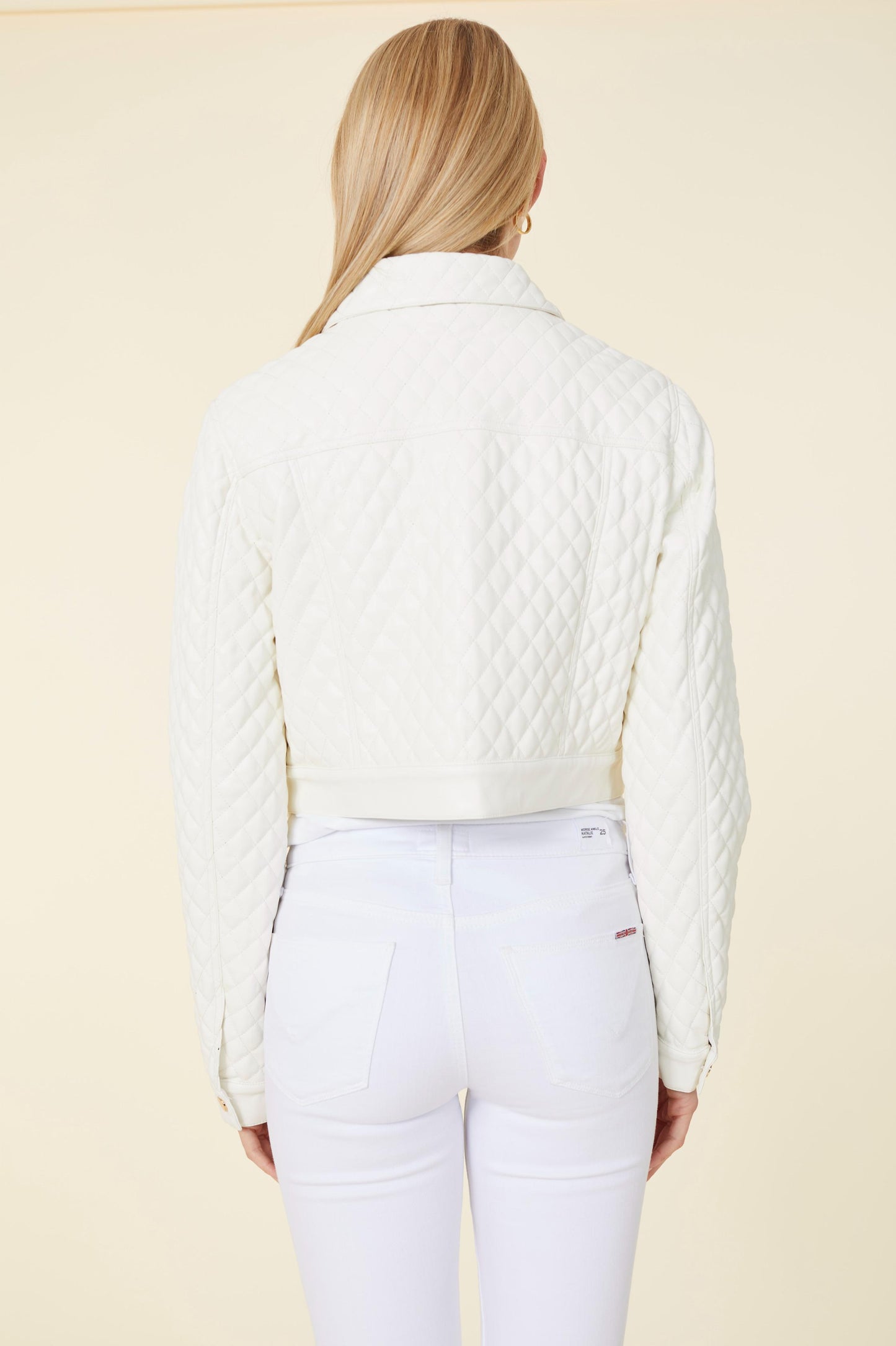 Vegan Leather Quilted Cropped Jacket