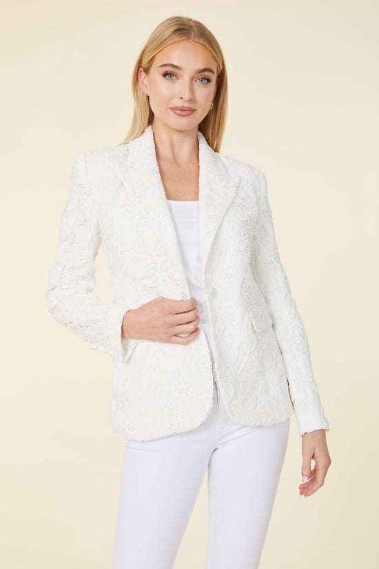 Floral Lace Tailored Blazer