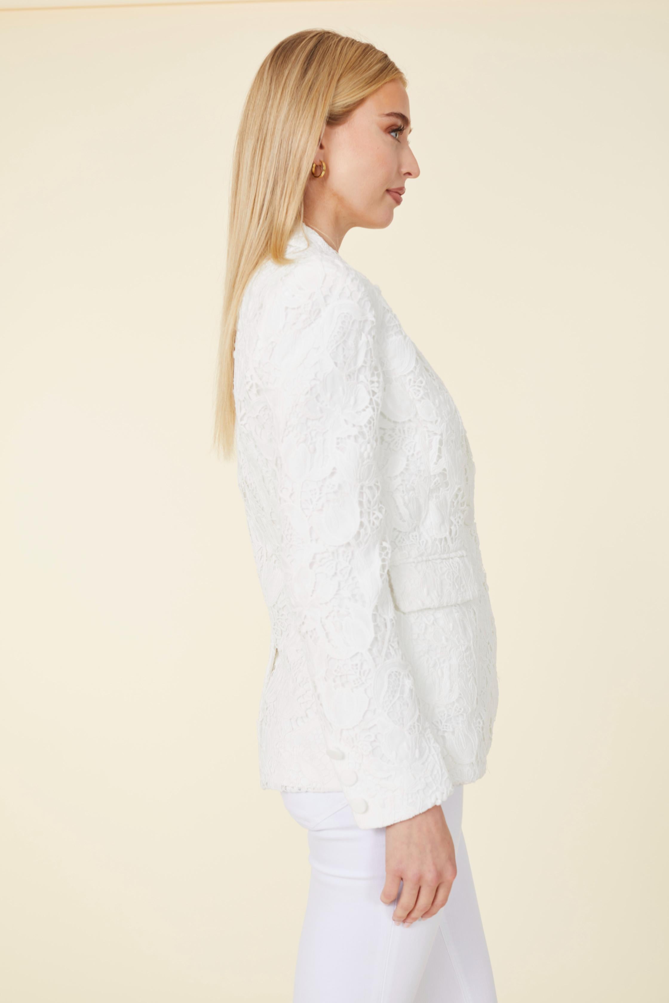 Floral Lace Tailored Blazer