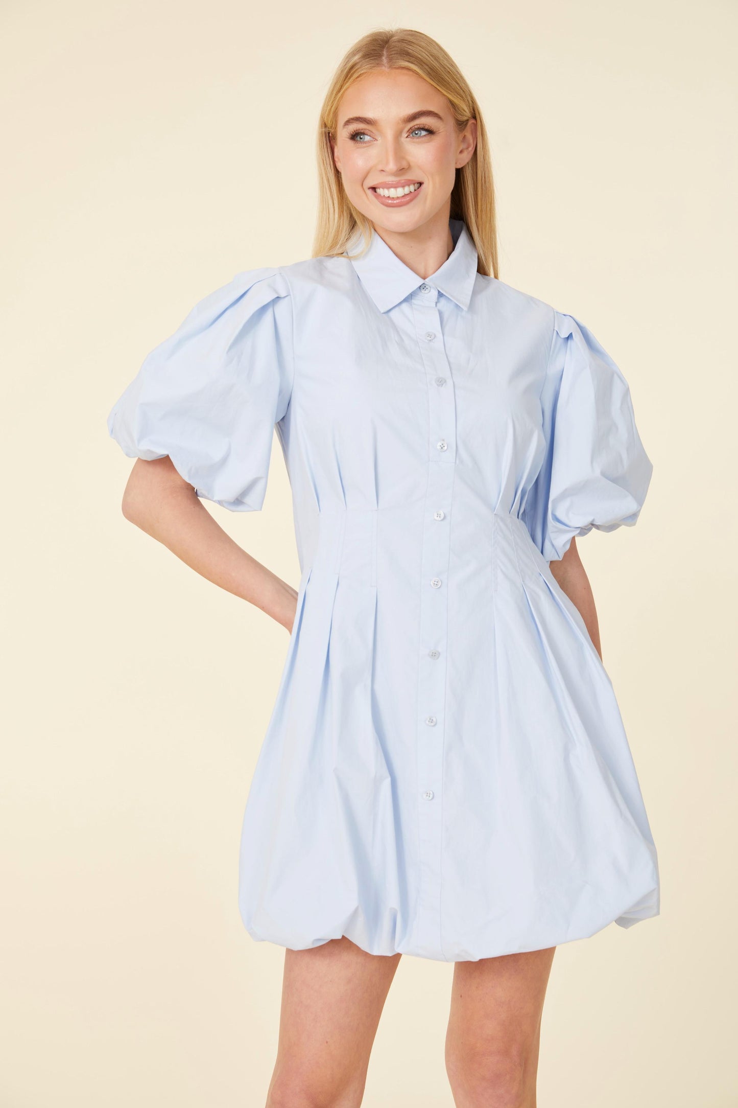 Poplin Balloon Dress