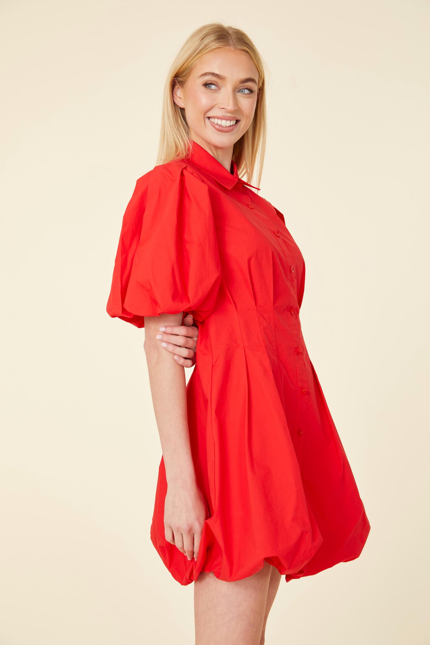 Poplin Balloon Dress