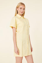 Poplin Elastic Back Waist Dress