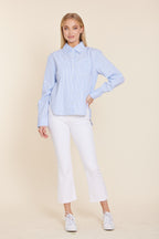 Micro Rhinestone Long Sleeve Shirt