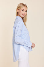 Micro Rhinestone Long Sleeve Shirt