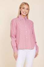 Micro Rhinestone Long Sleeve Shirt