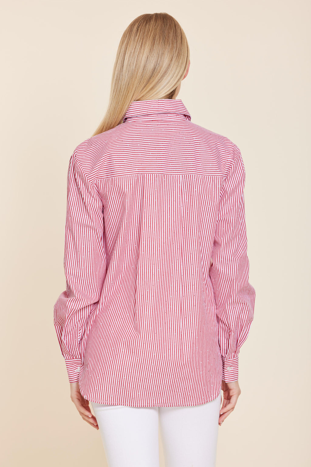 Micro Rhinestone Long Sleeve Shirt