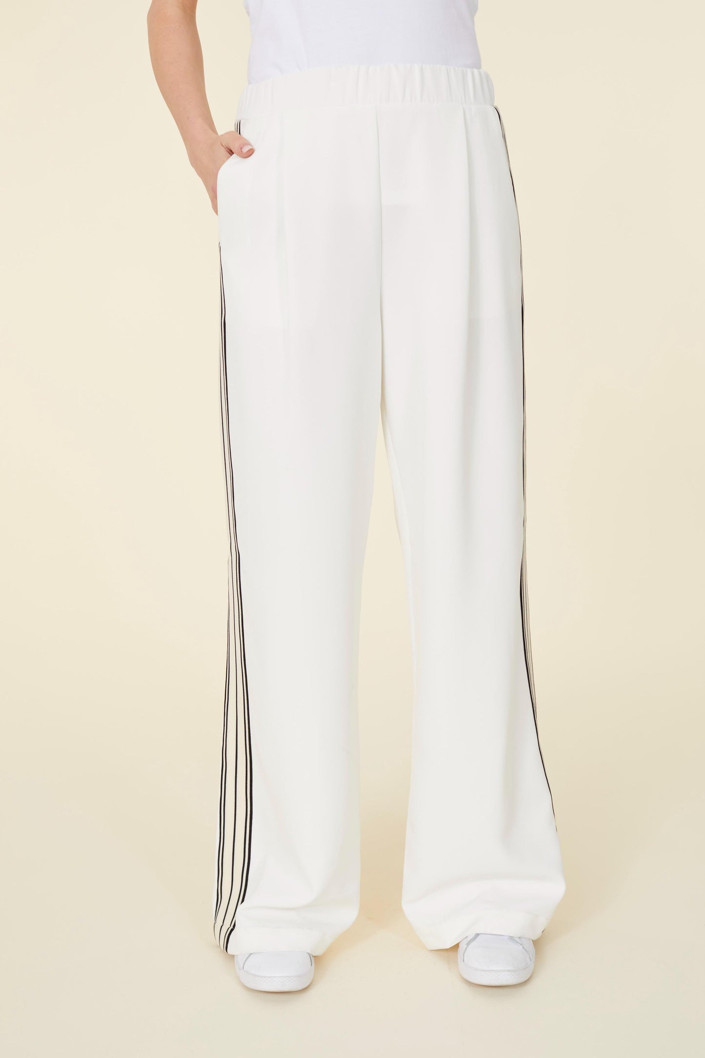 Racer Stripe Wide Leg Pant