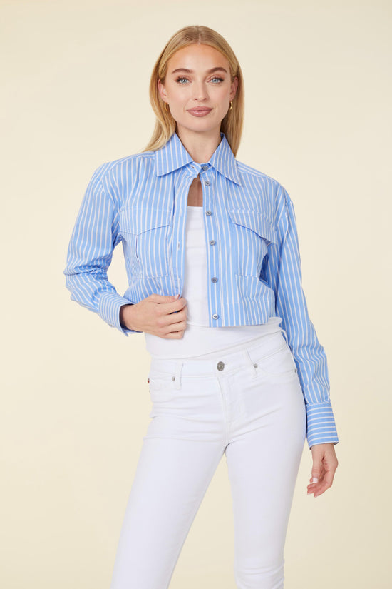 Striped Crop Blouse