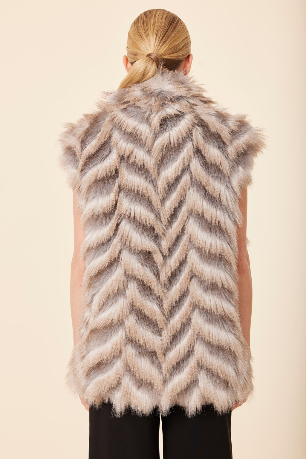 Faux Fur Stand Up Collar Vest