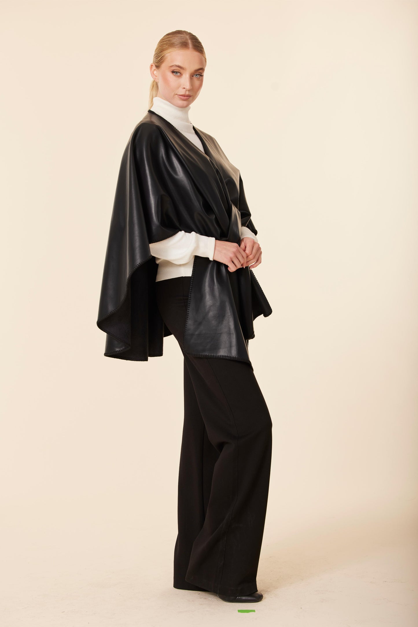 Vegan Leather Tonal Whip Stitch Wrap