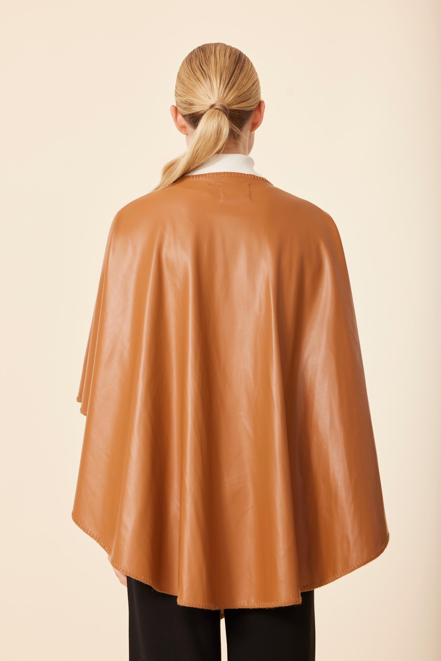 Vegan Leather Tonal Whip Stitch Wrap