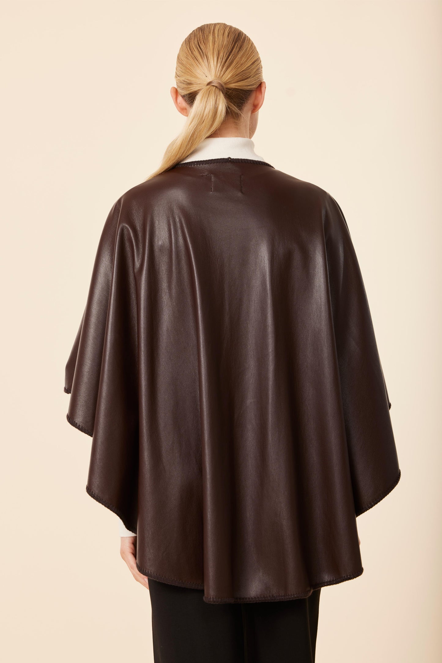 Vegan Leather Tonal Whip Stitch Wrap