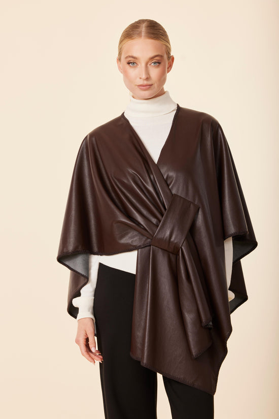 Vegan Leather Tonal Whip Stitch Wrap