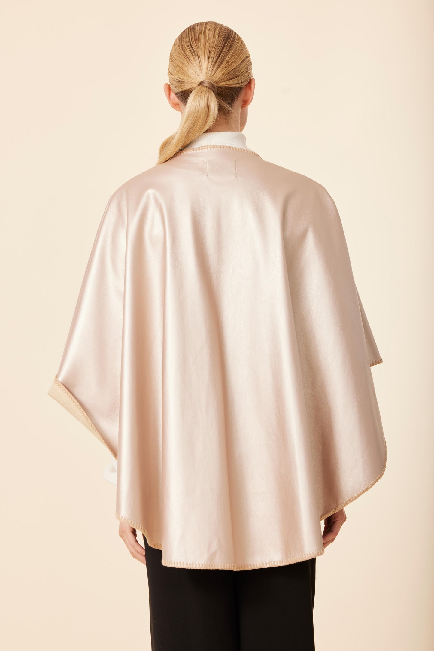 Vegan Leather Tonal Whip Stitch Wrap