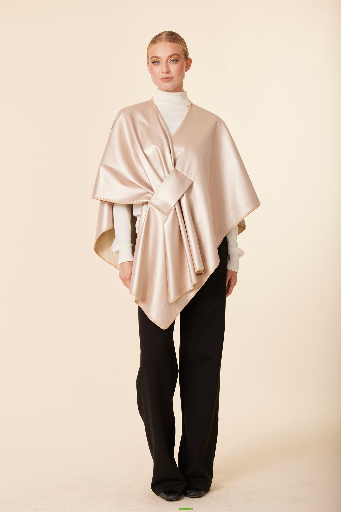Vegan Leather Tonal Whip Stitch Wrap