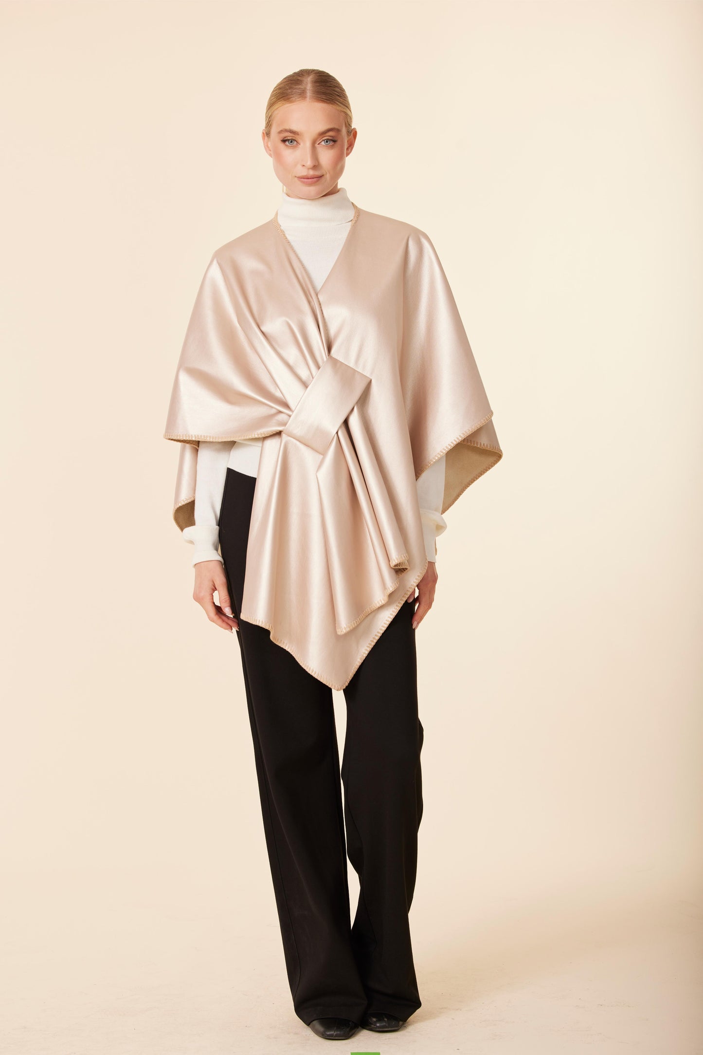 Vegan Leather Tonal Whip Stitch Wrap