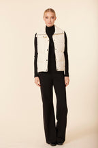 Faux Leather Puffer Vest