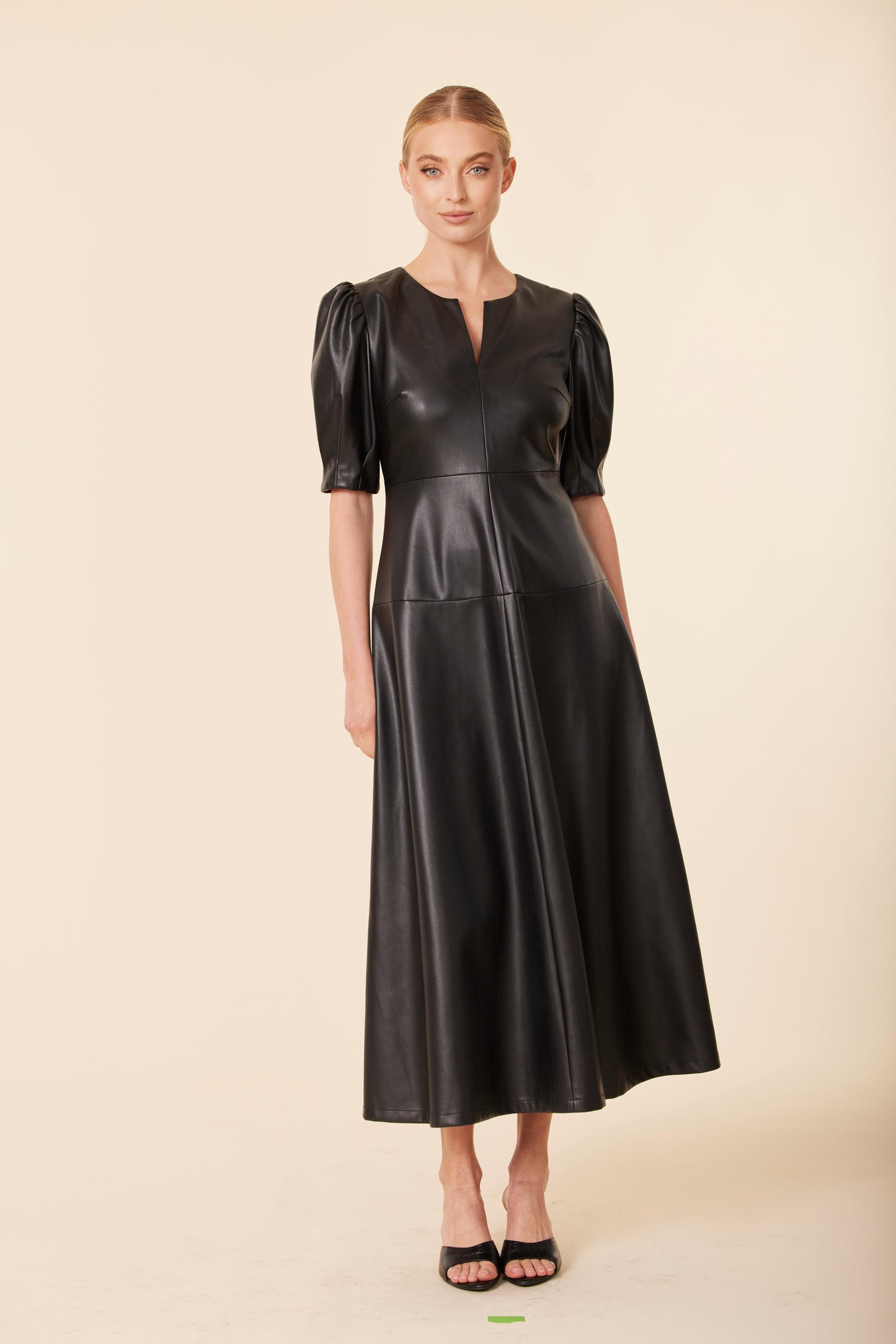 Vegan Leather Maxi Dress