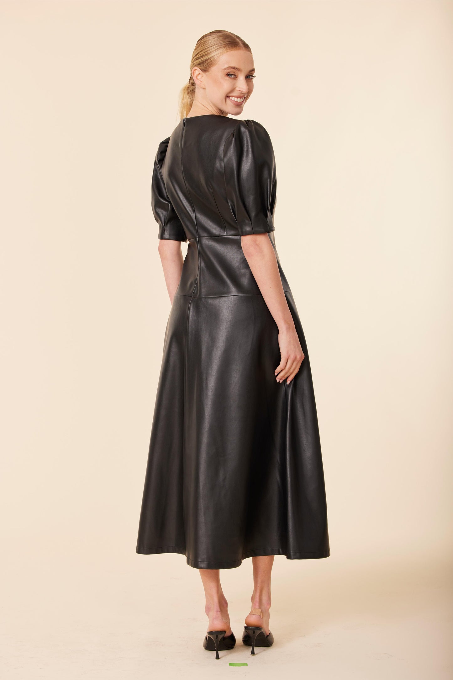 Vegan Leather Maxi Dress