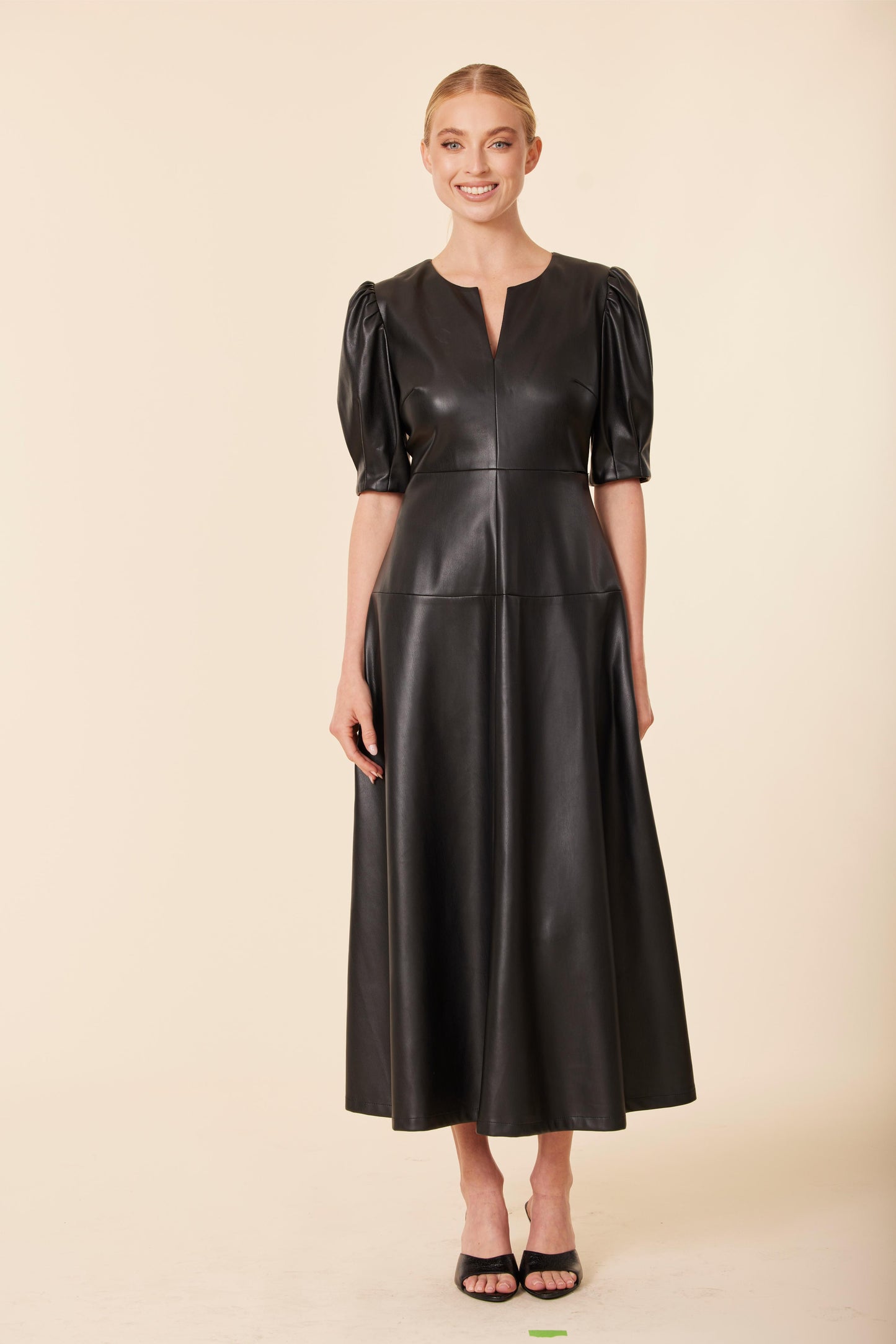 Vegan Leather Maxi Dress