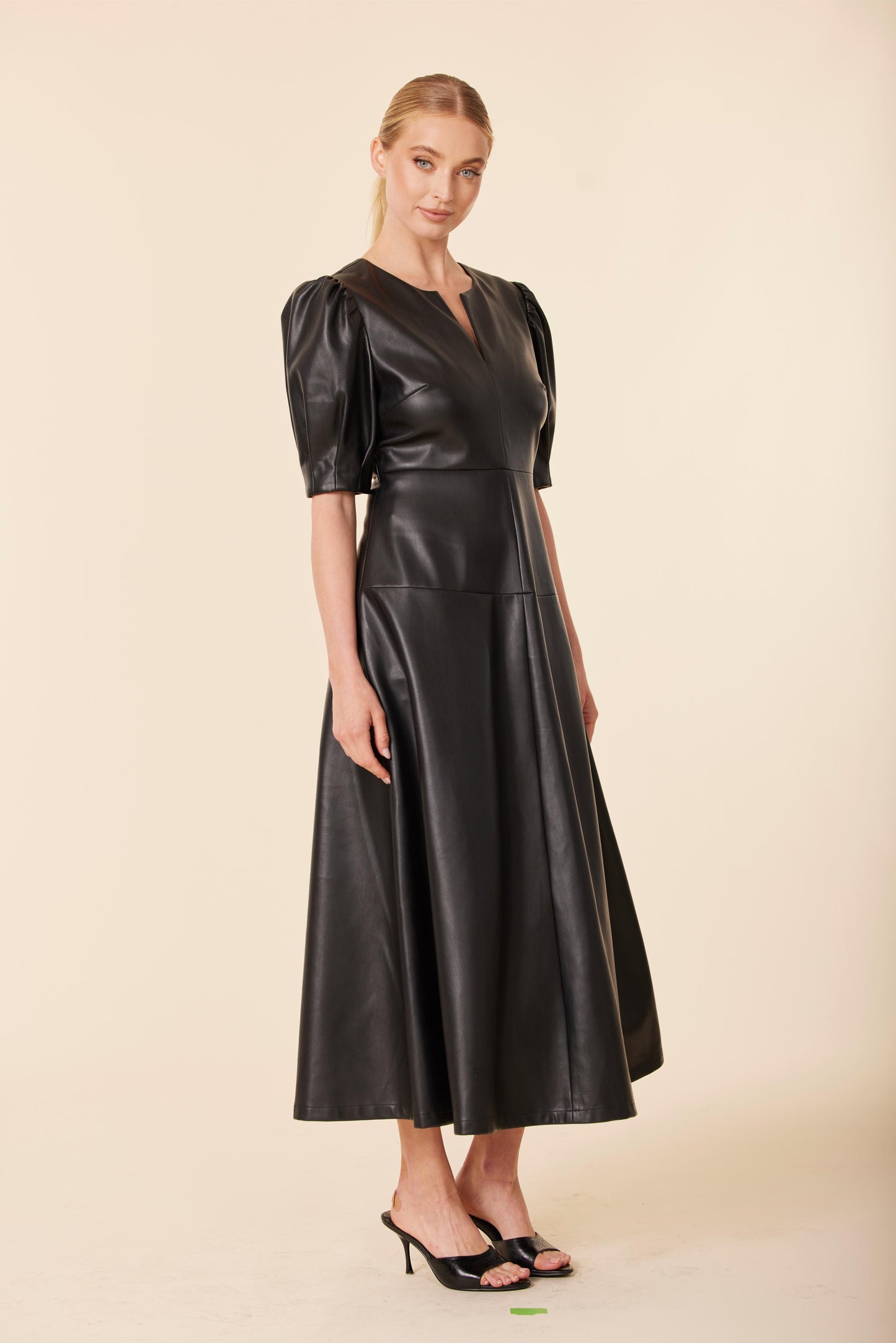 Vegan Leather Maxi Dress