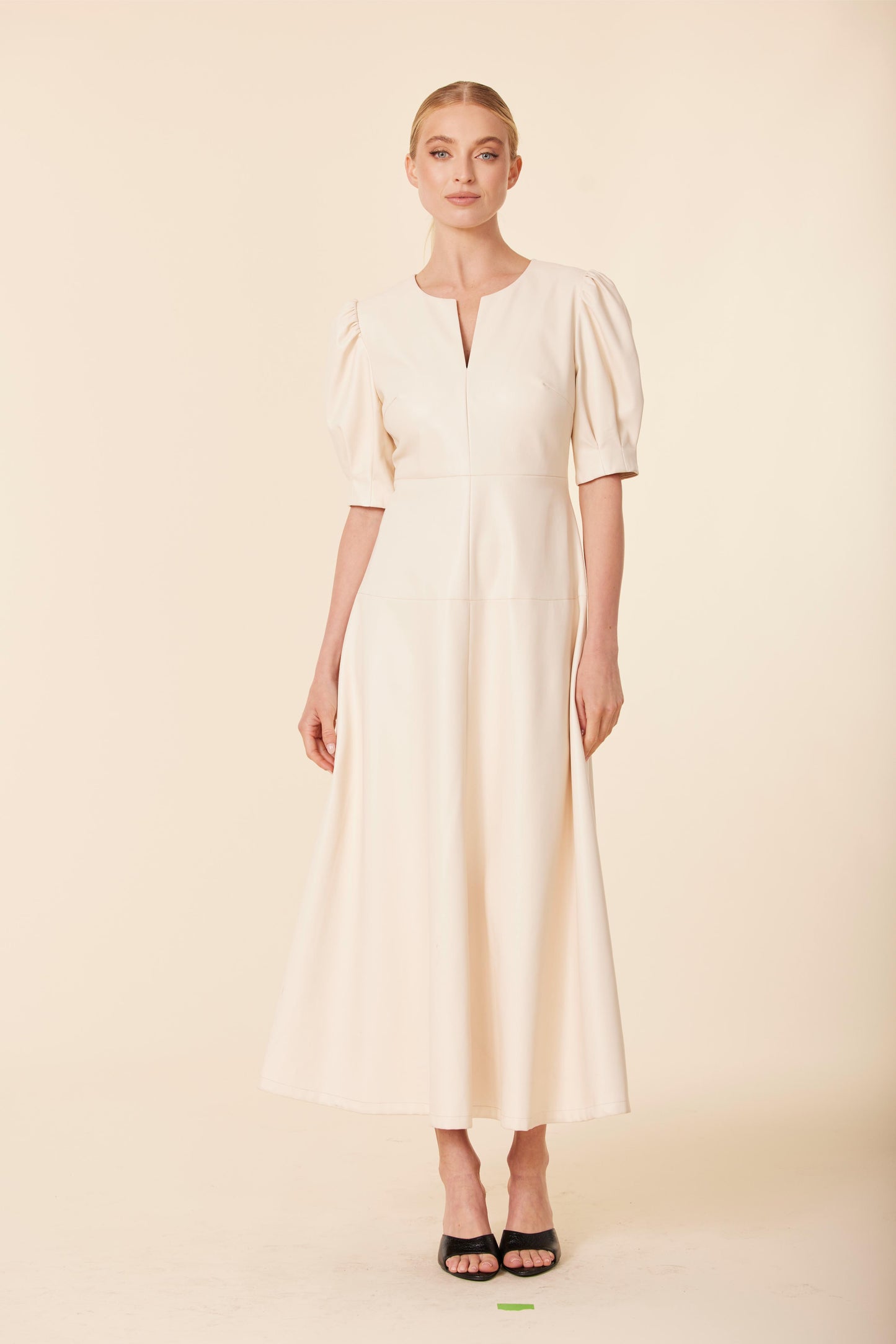 Vegan Leather Maxi Dress
