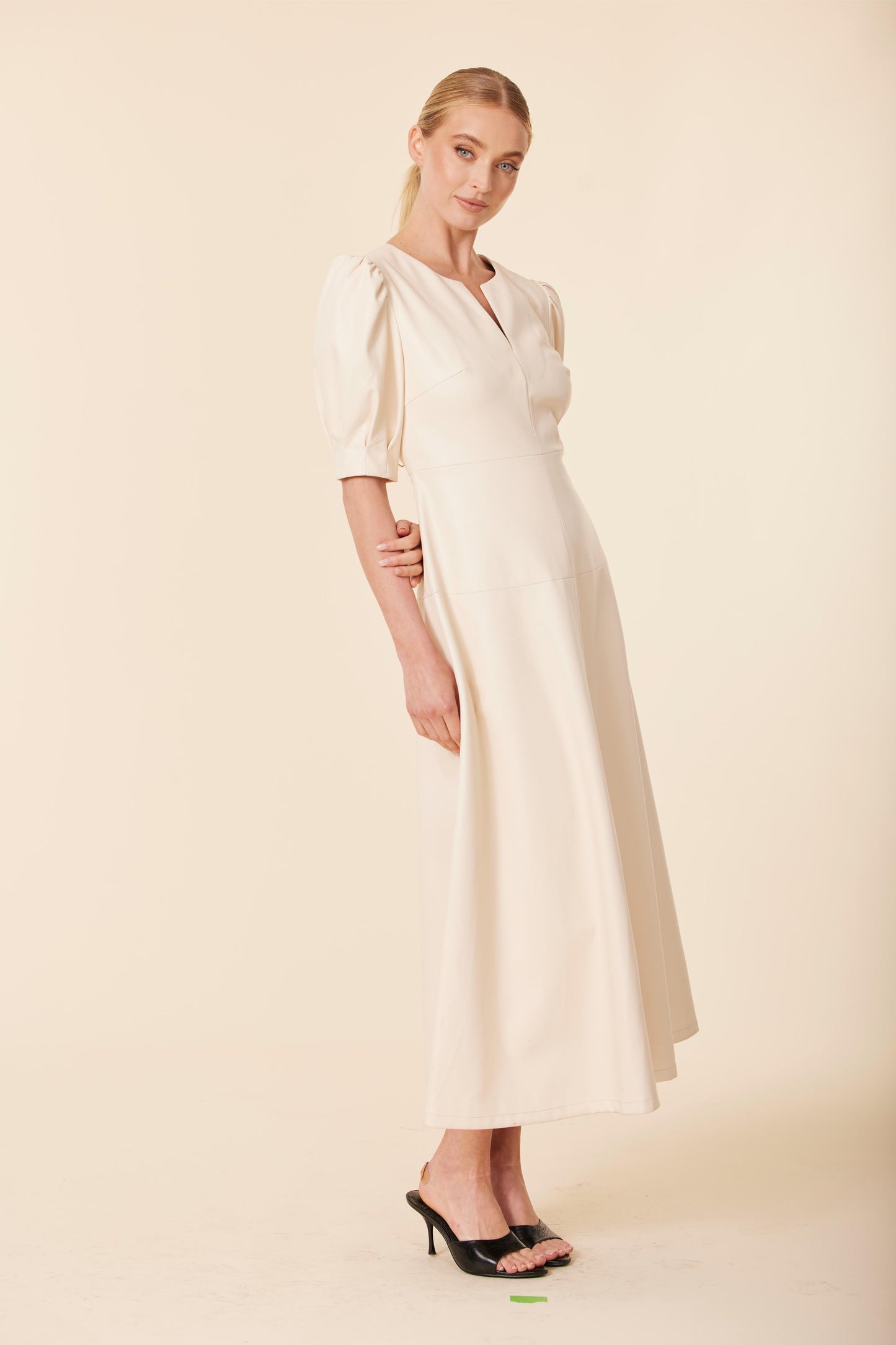 Vegan Leather Maxi Dress