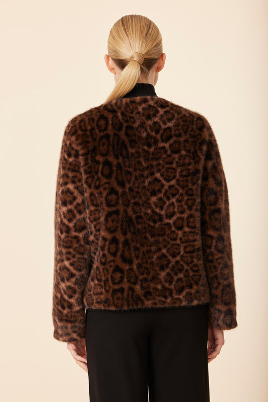 Faux Fur Leopard Jacket
