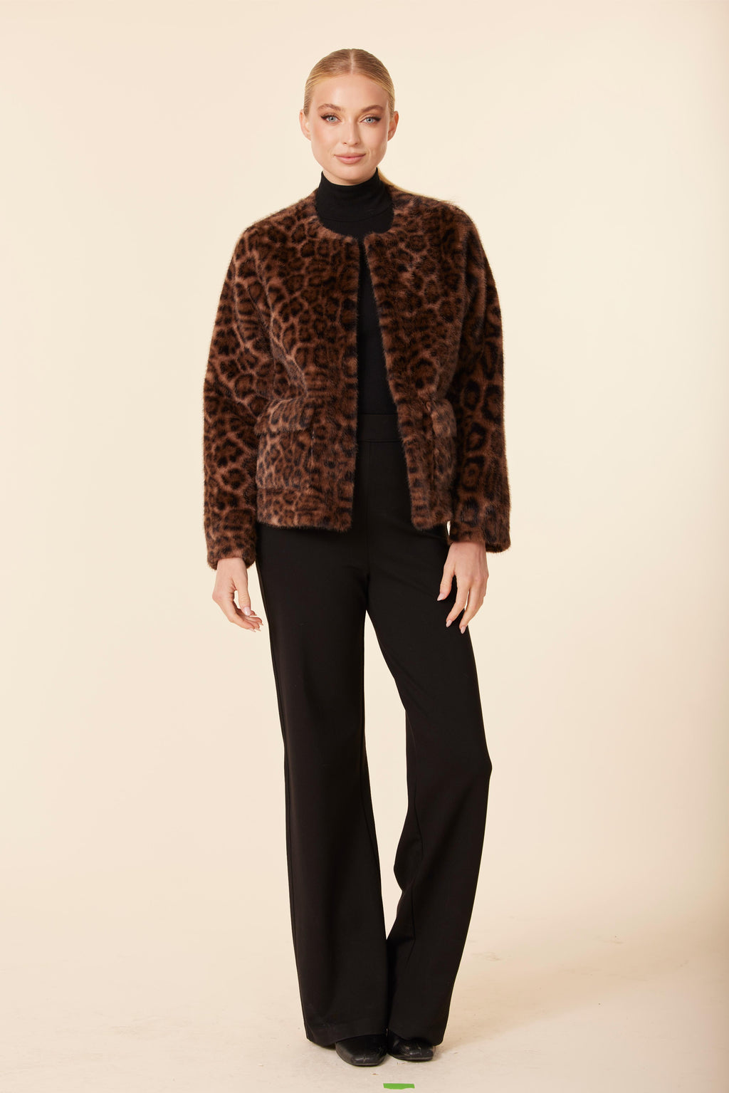 Faux Fur Leopard Jacket