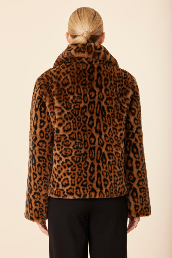 Faux Fur Leopard Jacket