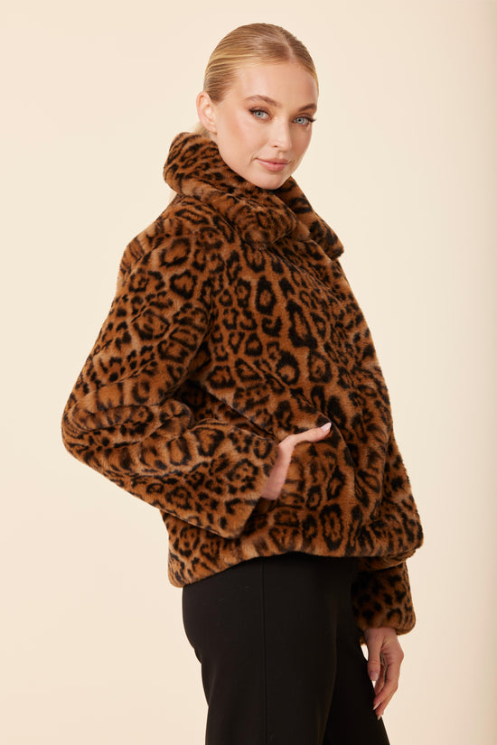 Faux Fur Leopard Jacket