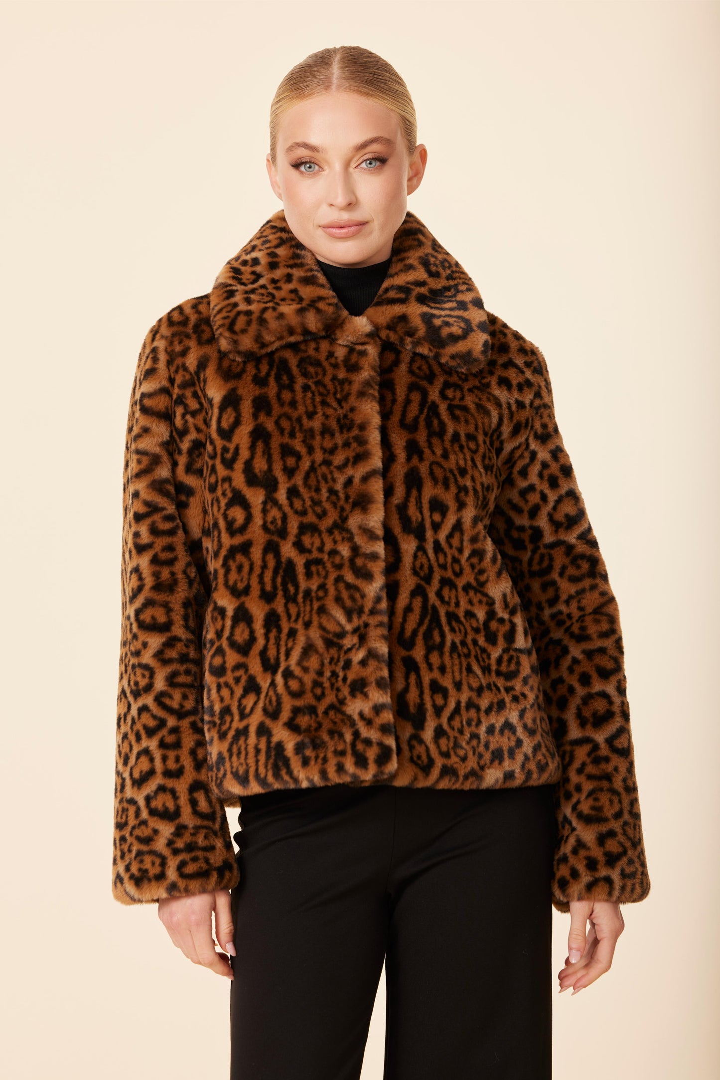 Faux Fur Leopard Jacket