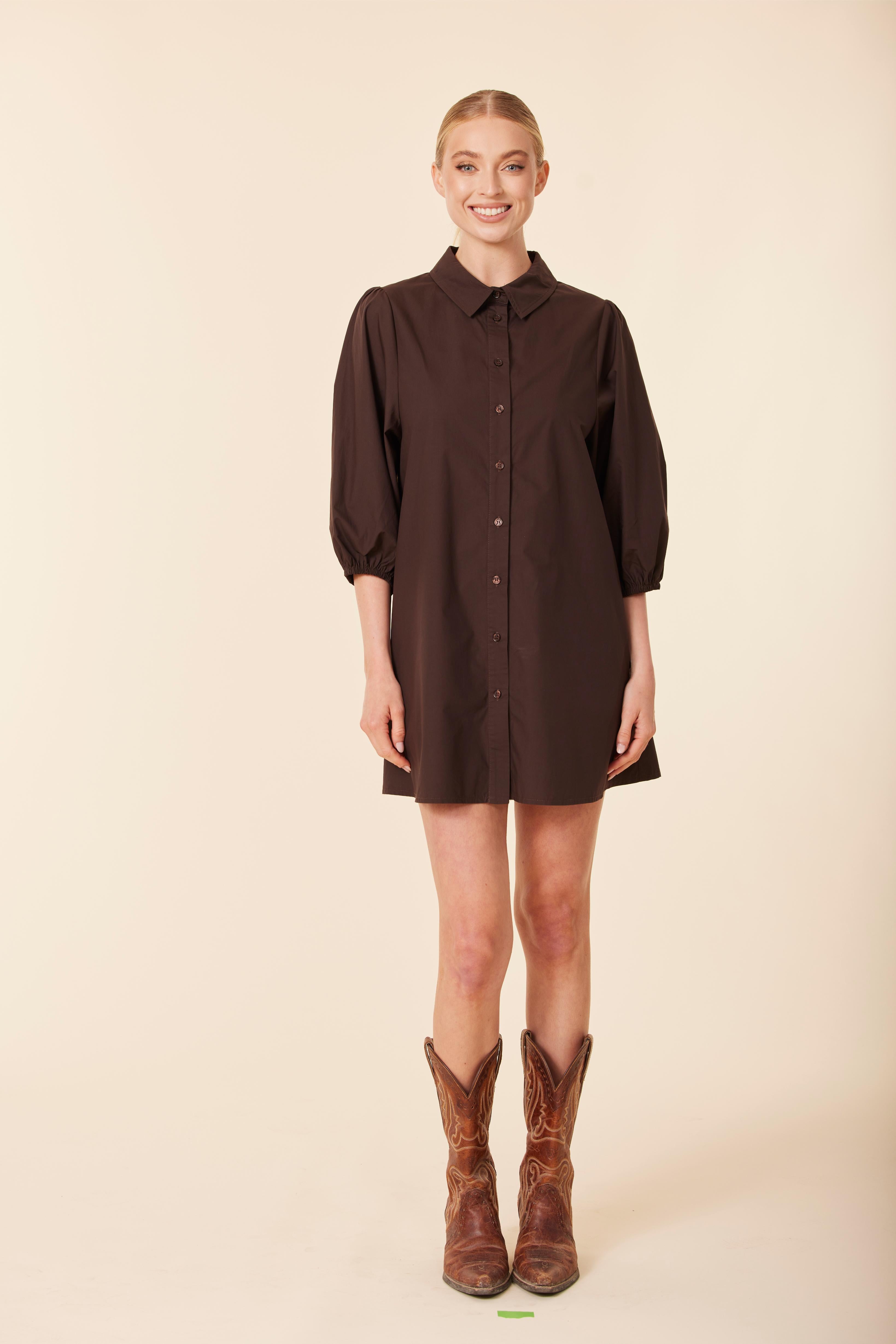 Poplin Exaggerated Sleeve Dress/Tunic